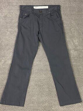 Armani Collezioni Pants Mens 32 Slim Fit Straight Leg Gray Chino 5 Pocket J15